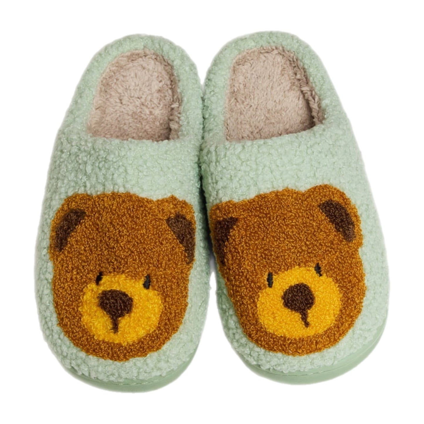 Teddy Bear Plush Slippers