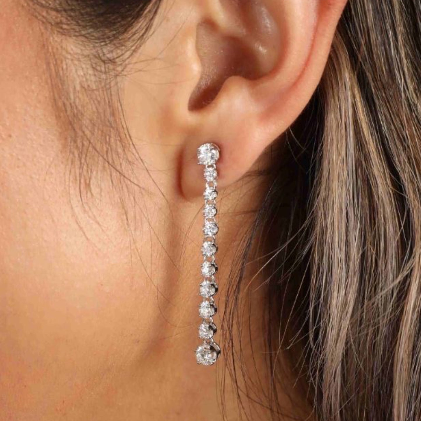 Moissanite Long Earrings