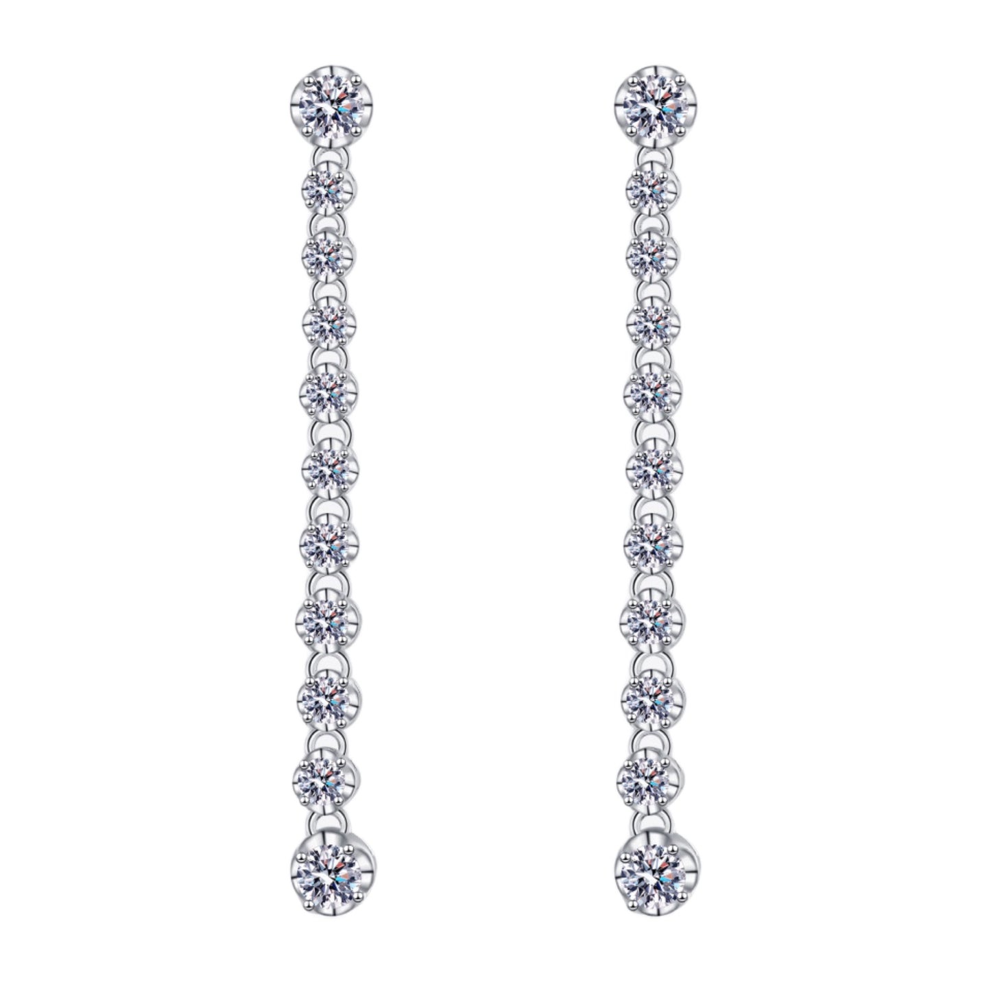 Moissanite Long Earrings