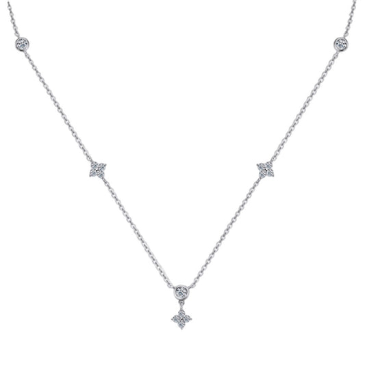 Moissanite Sterling Silver Necklace