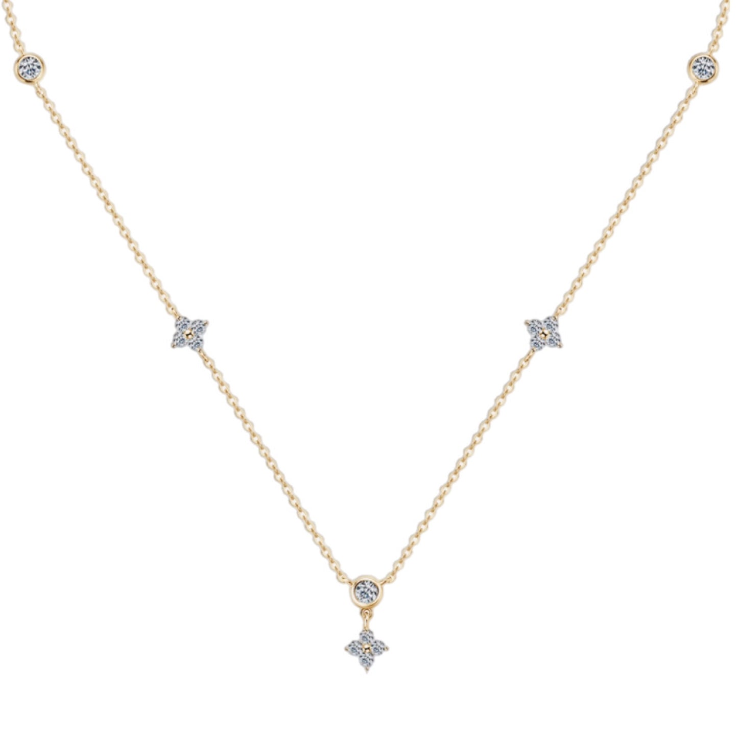 Moissanite Sterling Silver Necklace