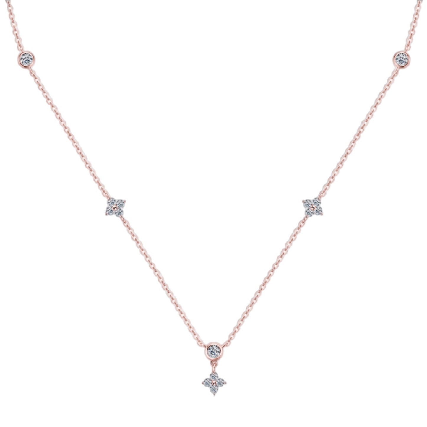 Moissanite Sterling Silver Necklace