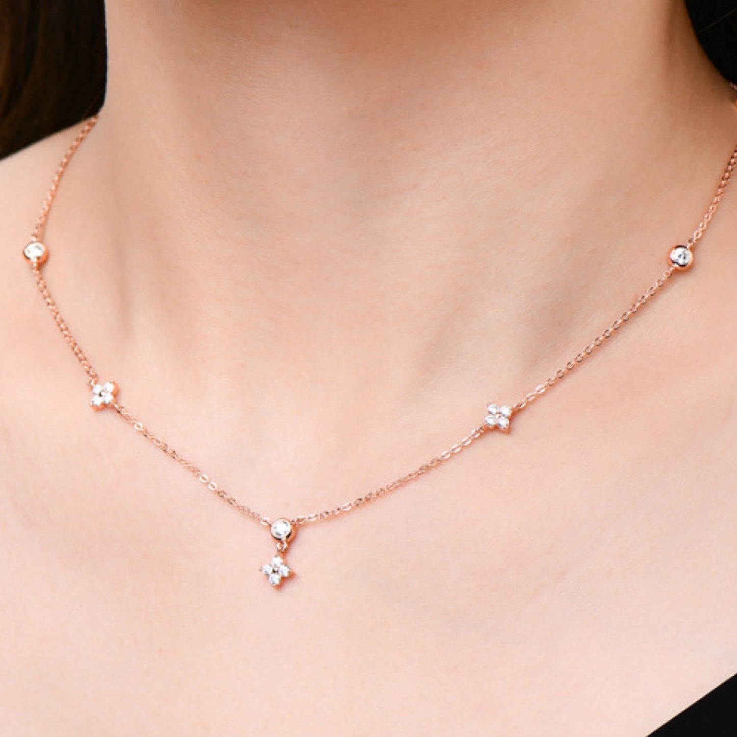 Moissanite Sterling Silver Necklace