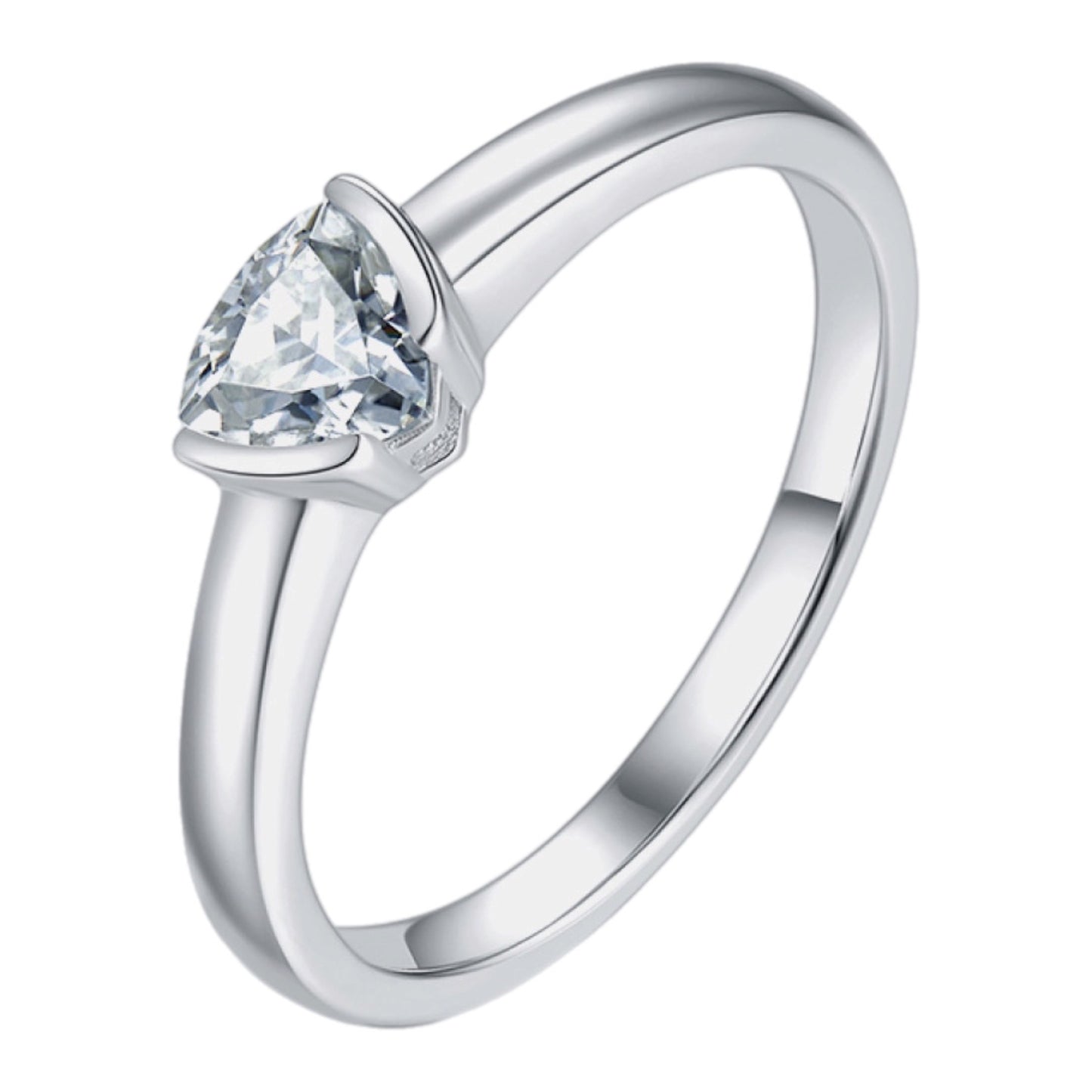 Moissanite Sterling Silver Ring