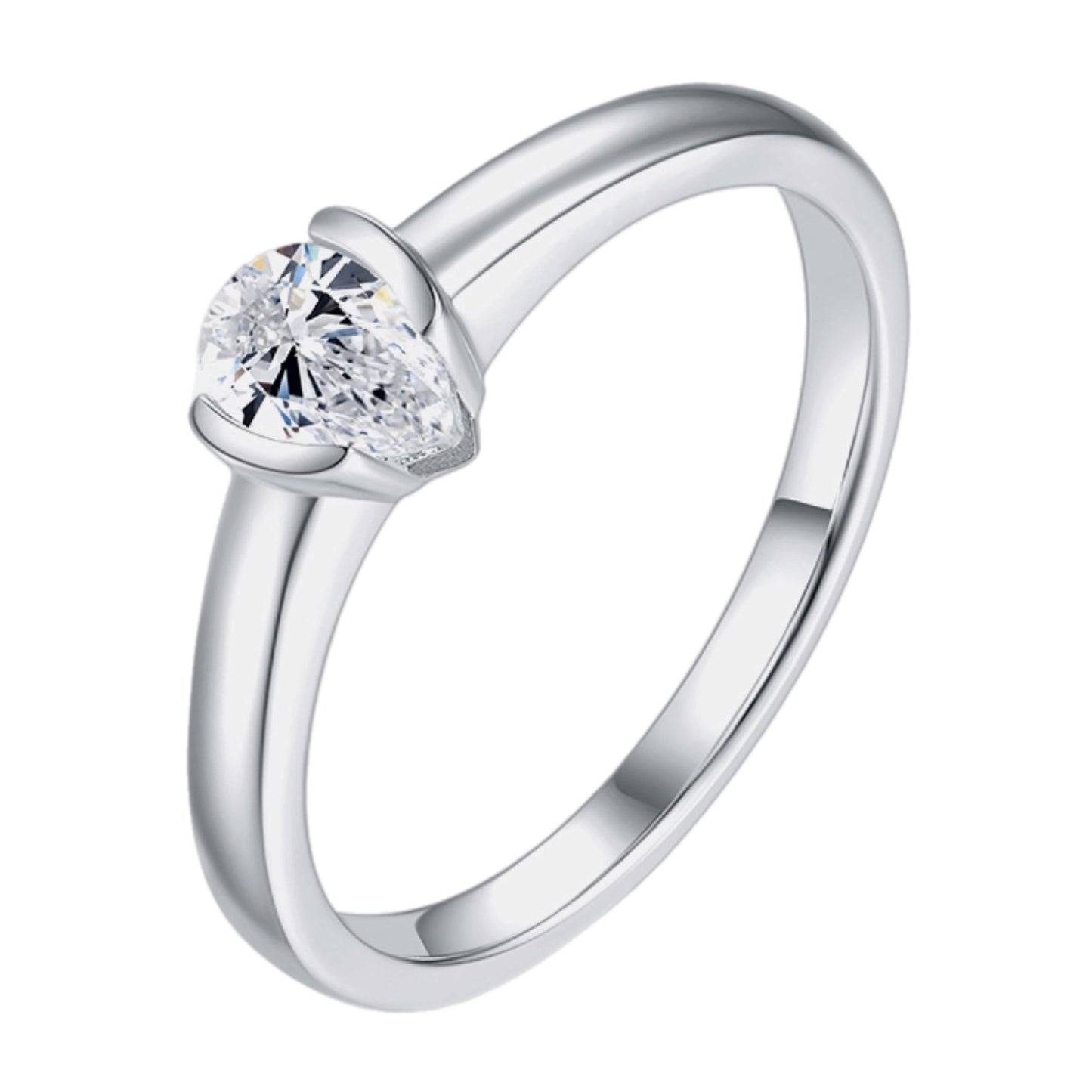 Moissanite Sterling Silver Ring