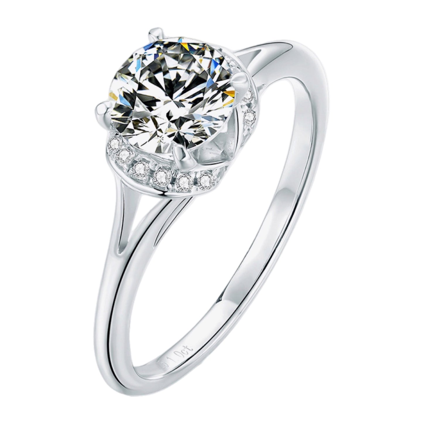 1 Carat Moissanite Ring