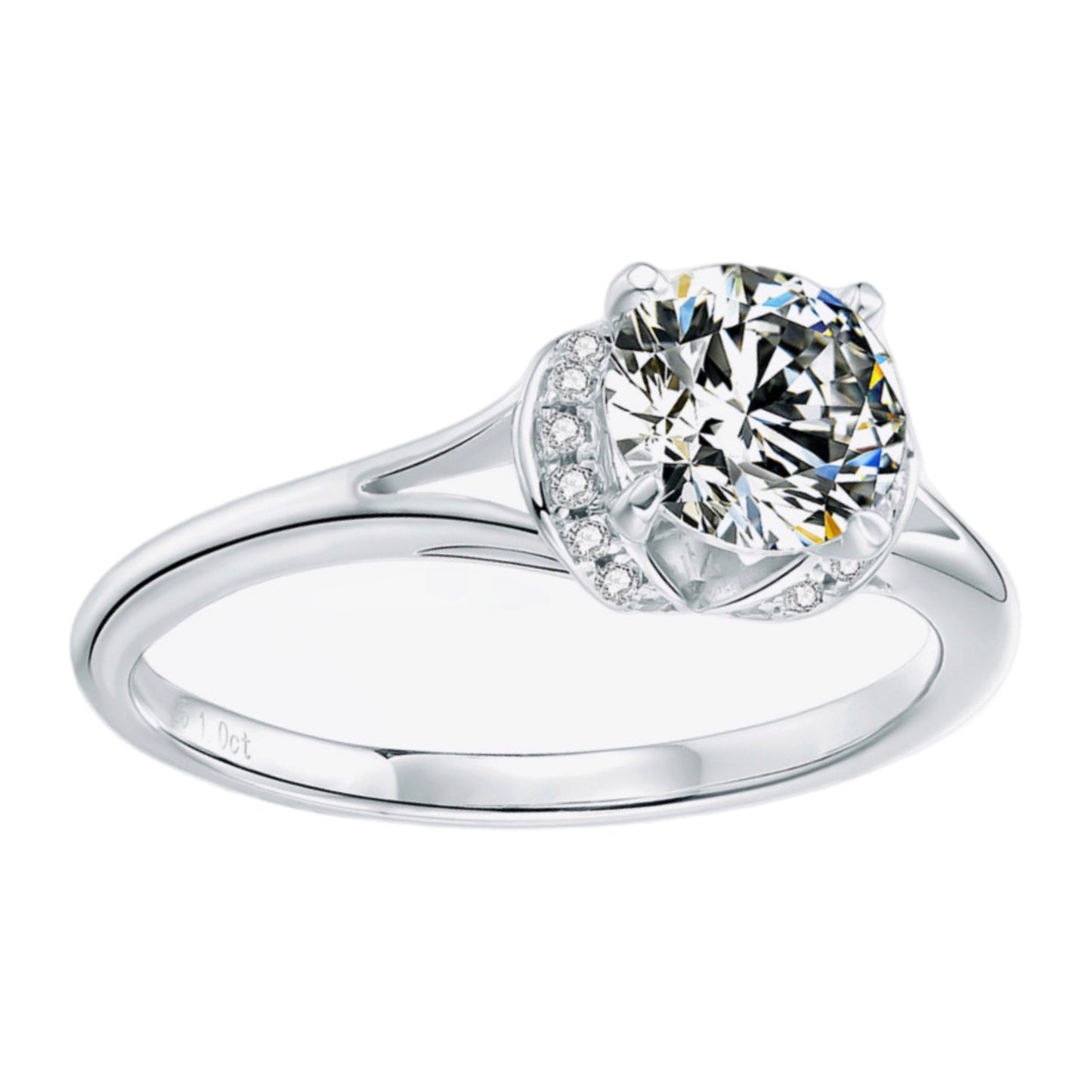 1 Carat Moissanite Ring