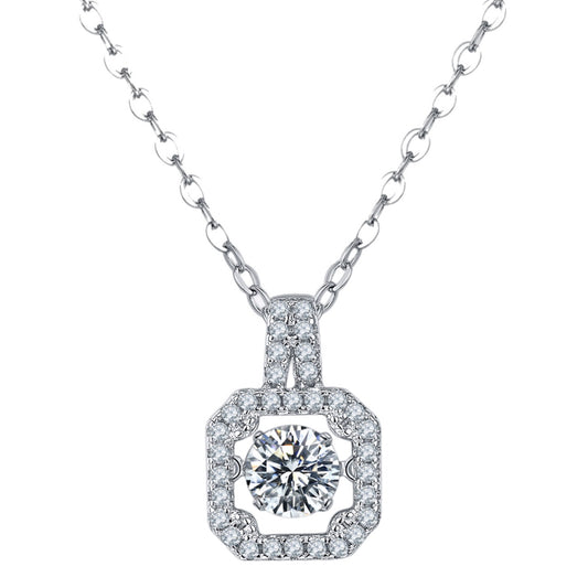 Moissanite Sterling Silver Necklace