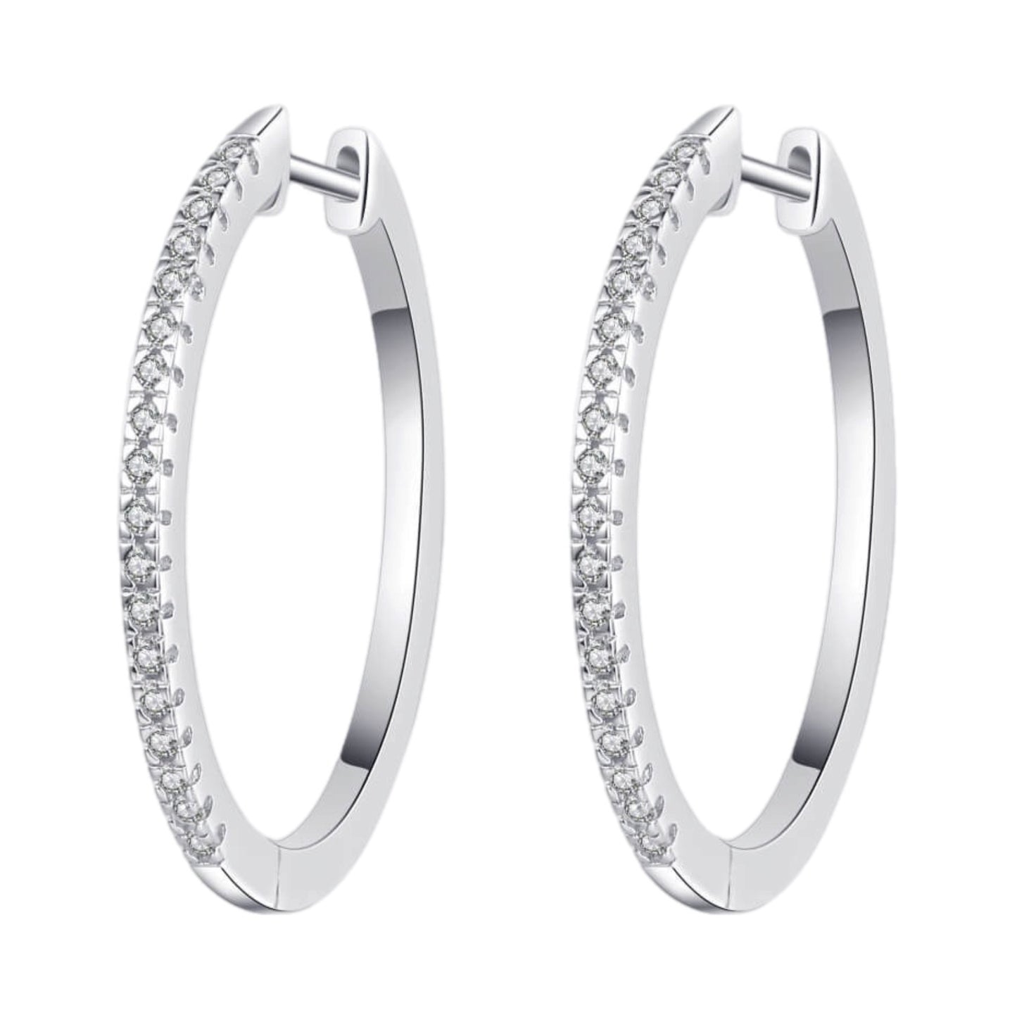 Moissanite Hoop Earrings