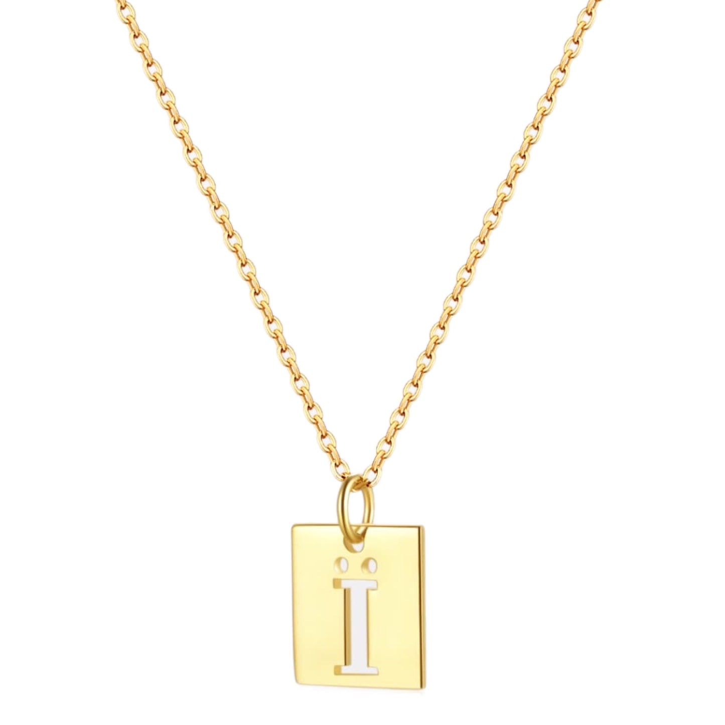 Cutout Rectangle Necklace