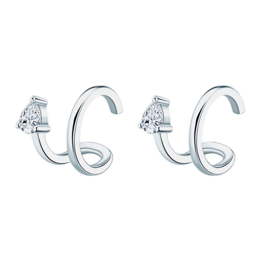 Moissanite Sterling Silver Ear Cuffs