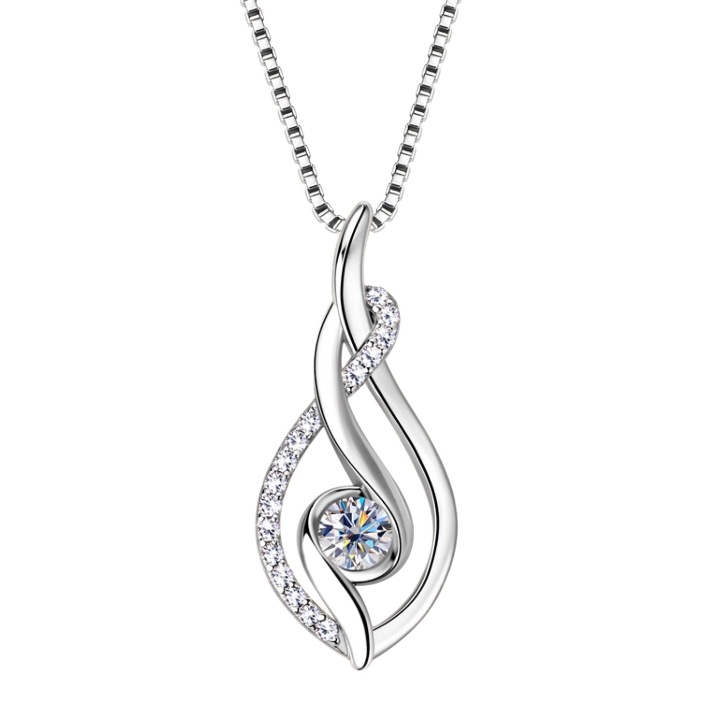 Moissanite Sterling Silver Necklace