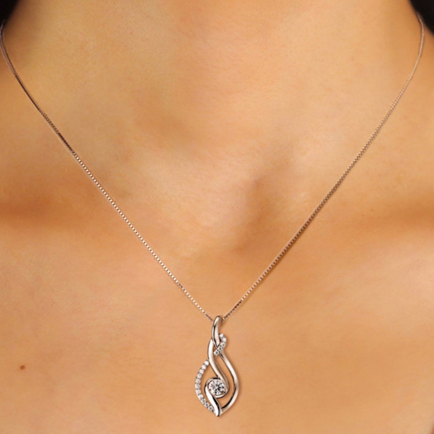 Moissanite Sterling Silver Necklace