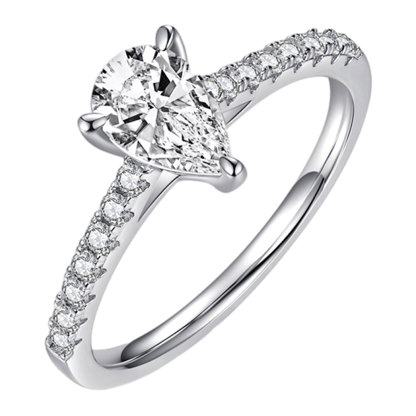 1 Carat Moissanite Sterling Silver Ring