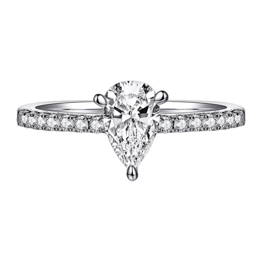 1 Carat Moissanite Sterling Silver Ring