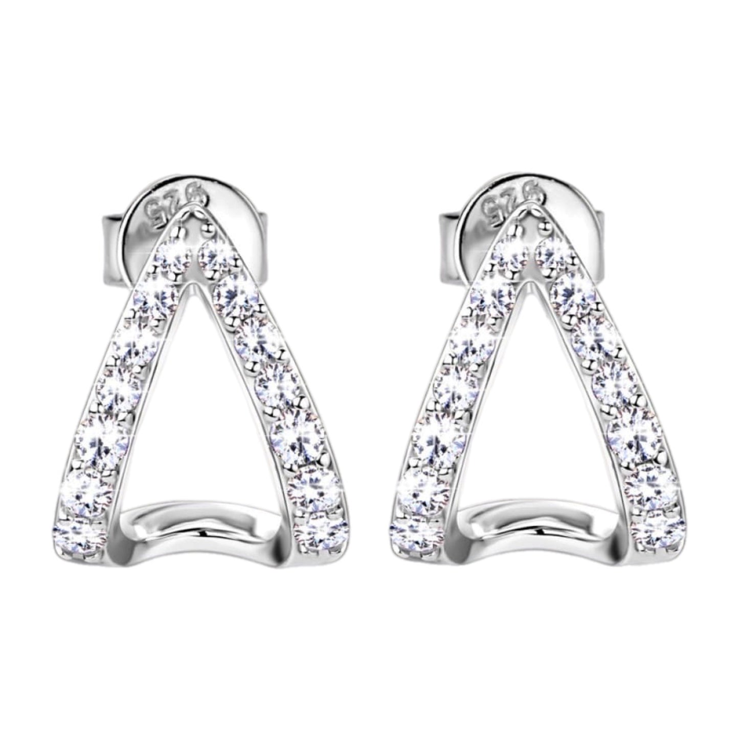 Moissanite Sterling Silver Earrings