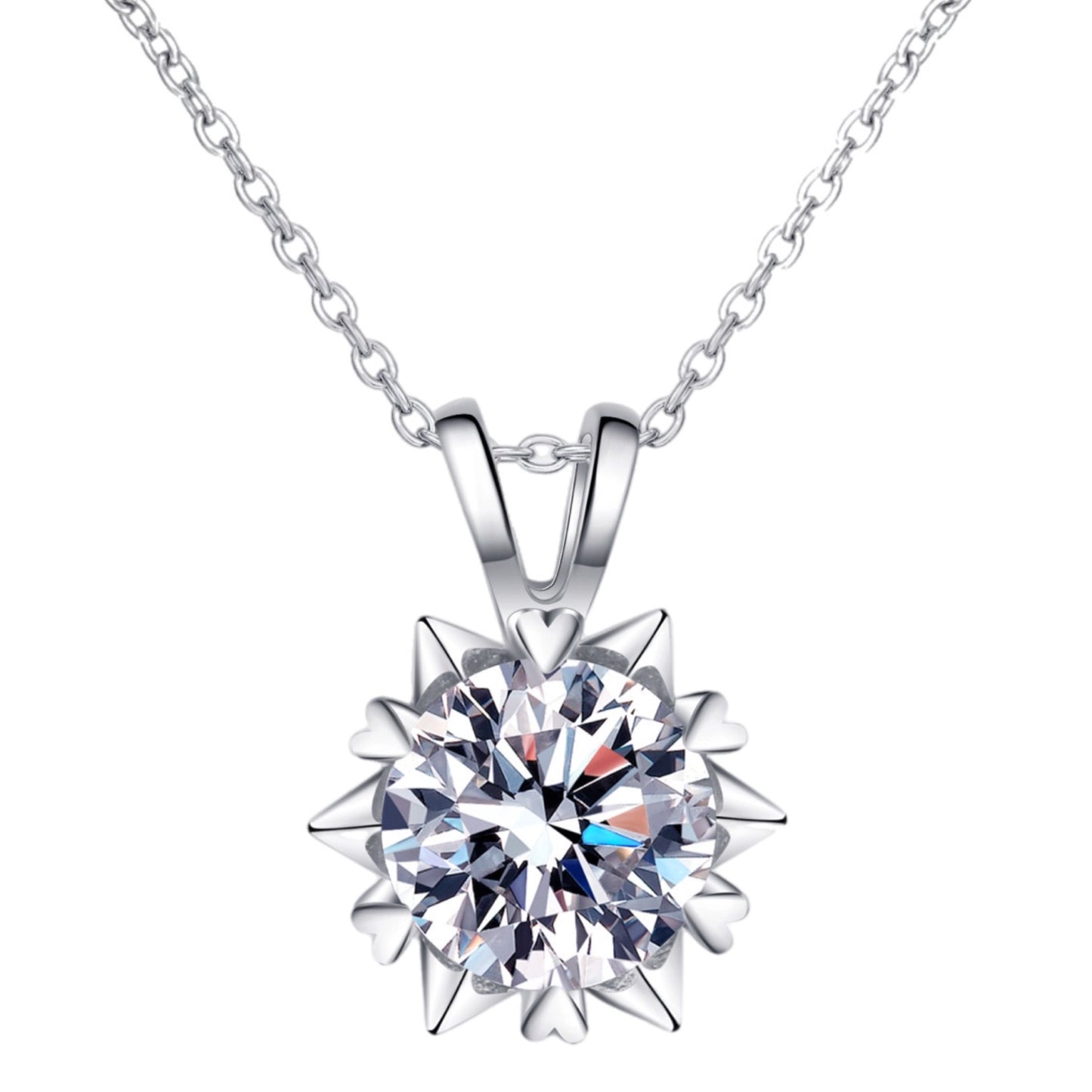 Learning To Love Sterling Silver Moissanite Necklace