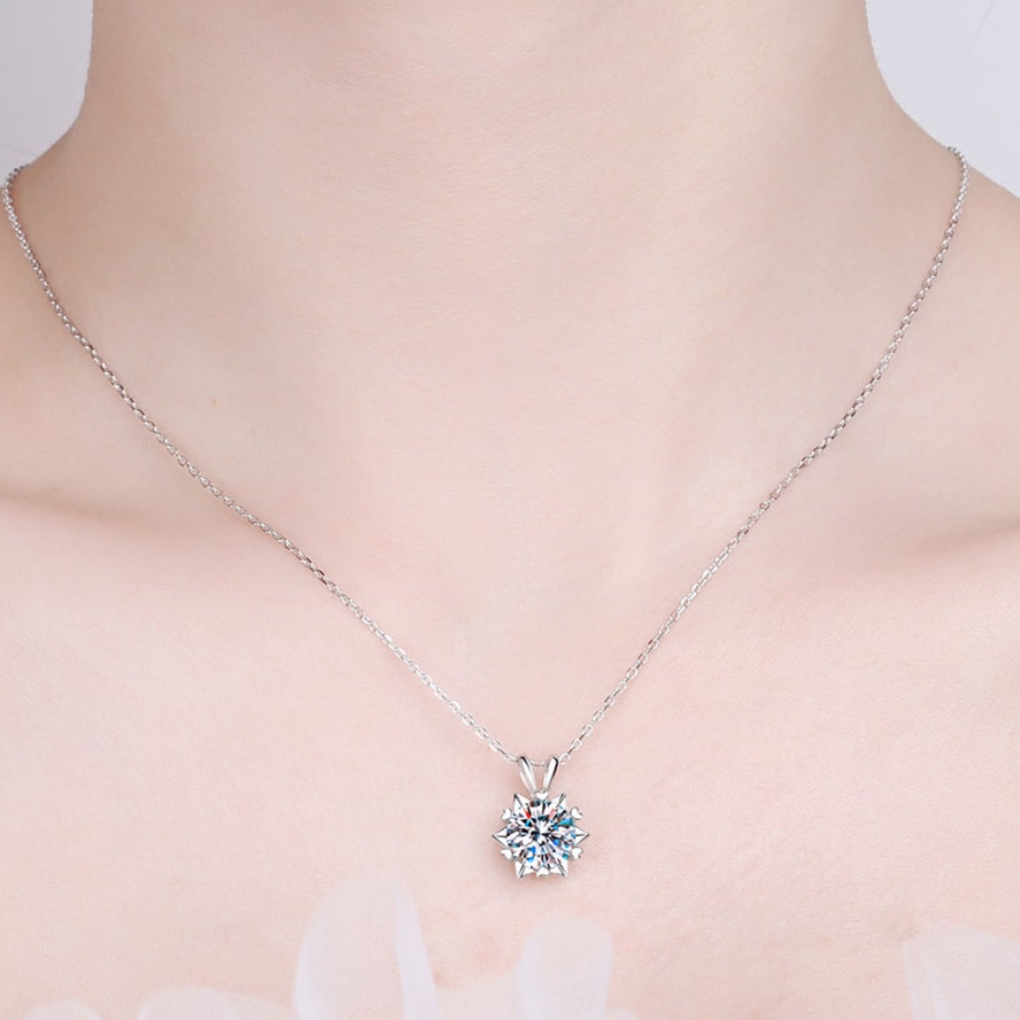 Learning To Love Sterling Silver Moissanite Necklace