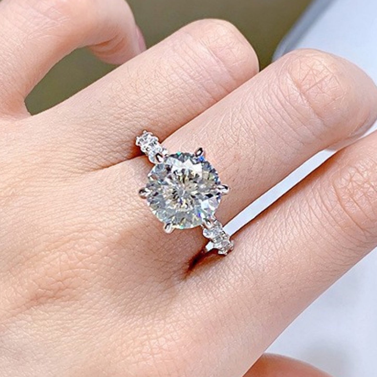 5 Carat Moissanite Ring