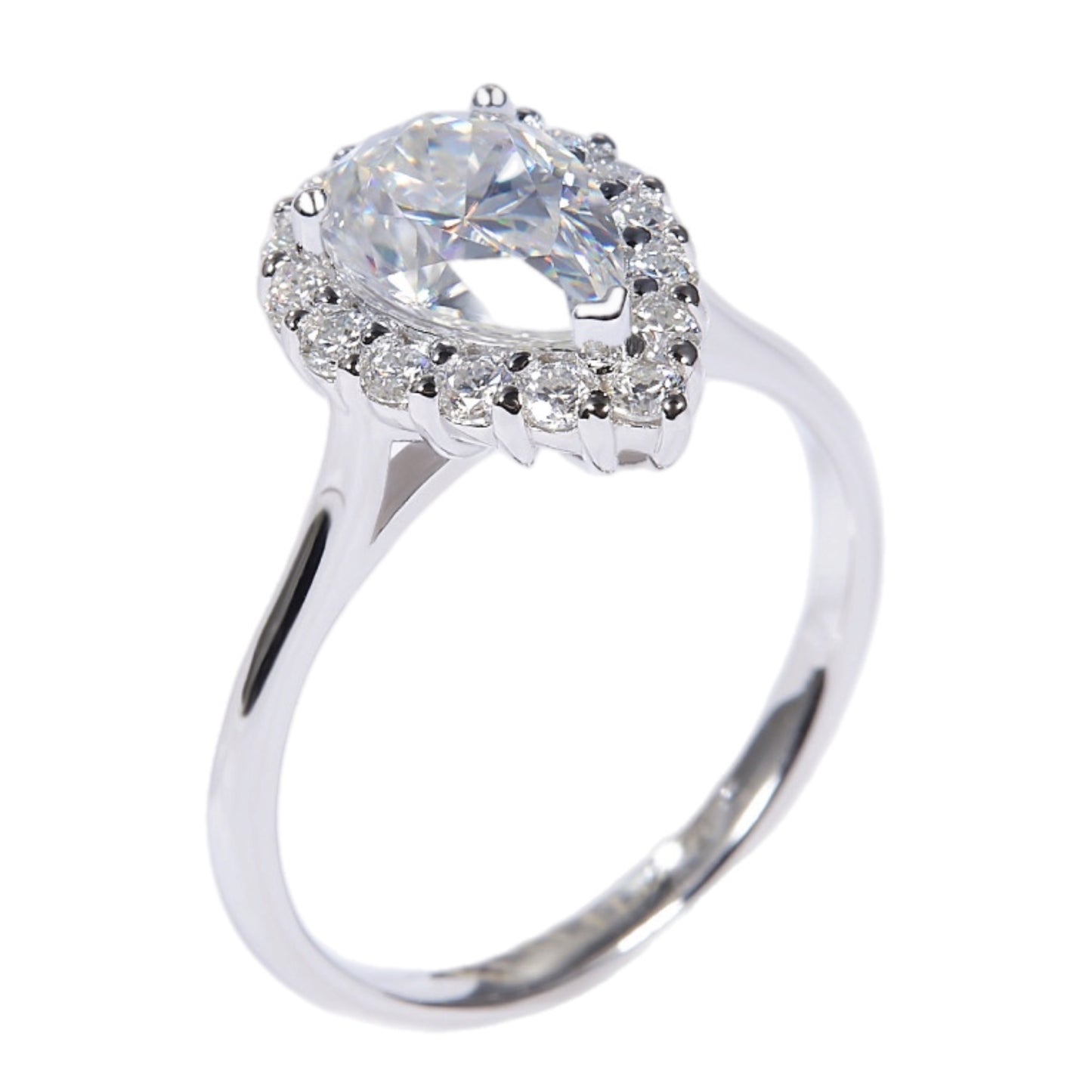 1.5 Carat Moissanite Teardrop Ring