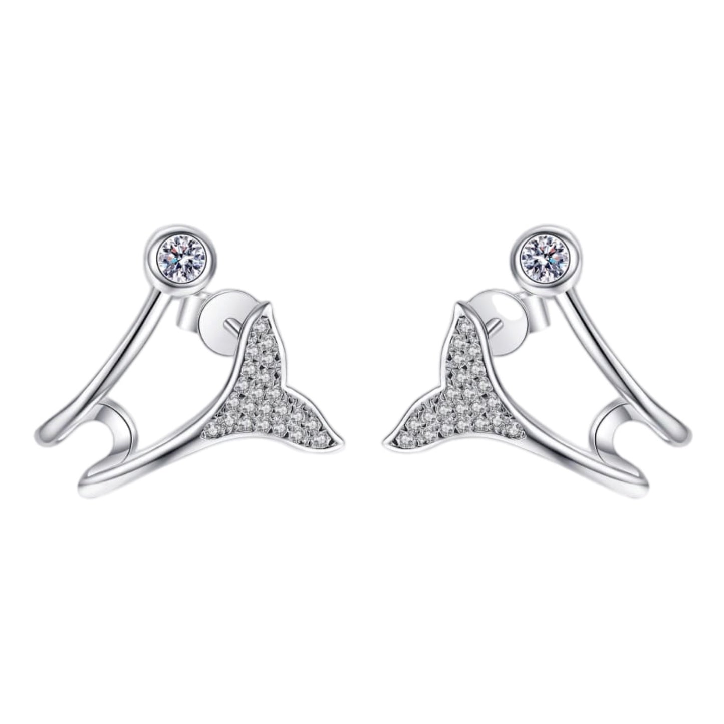 Moissanite Fishtail Ear Cuffs