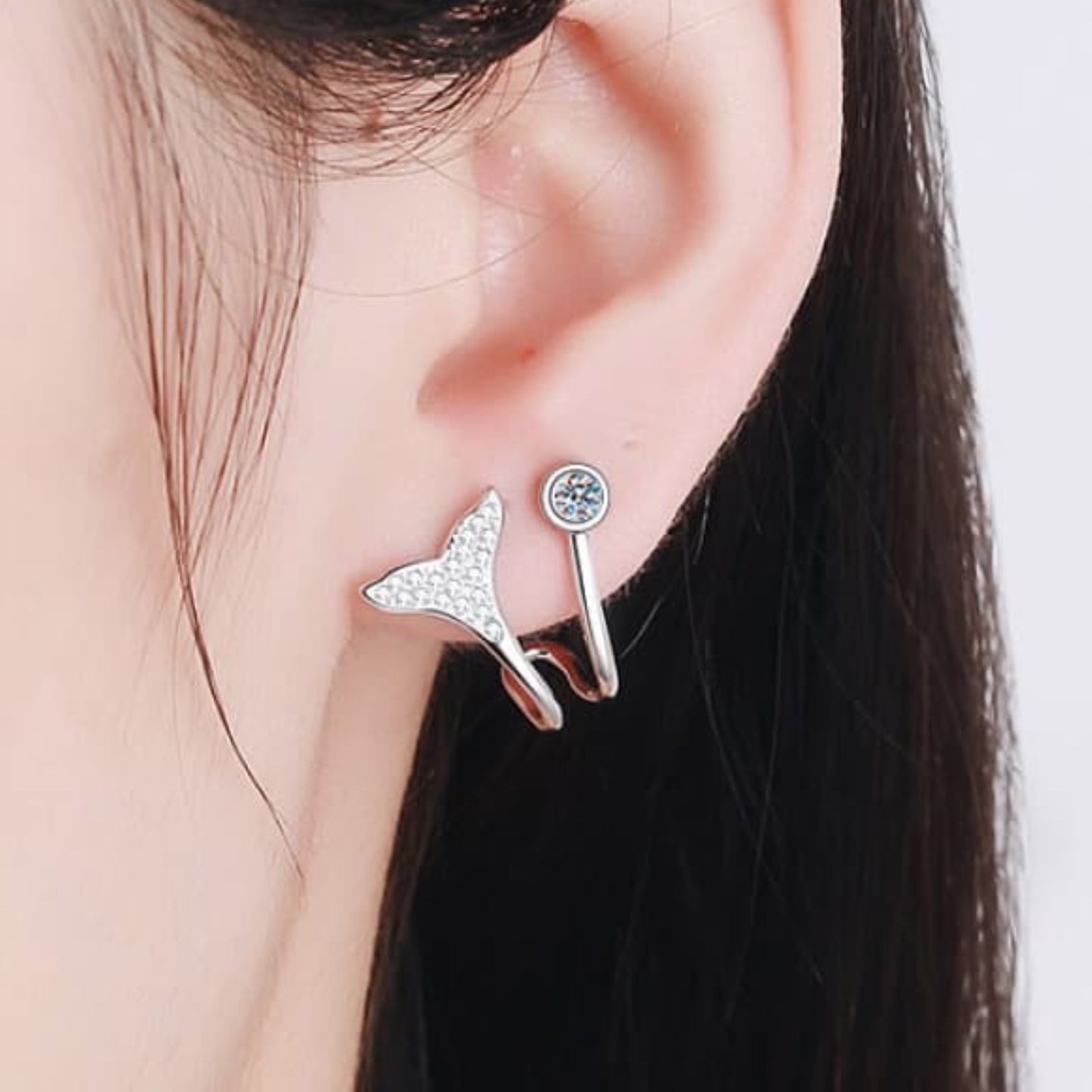 Moissanite Fishtail Ear Cuffs