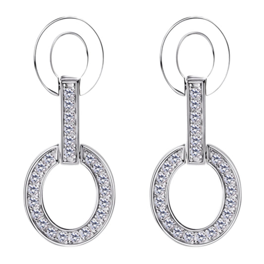 Moissanite Sterling Silver Earrings