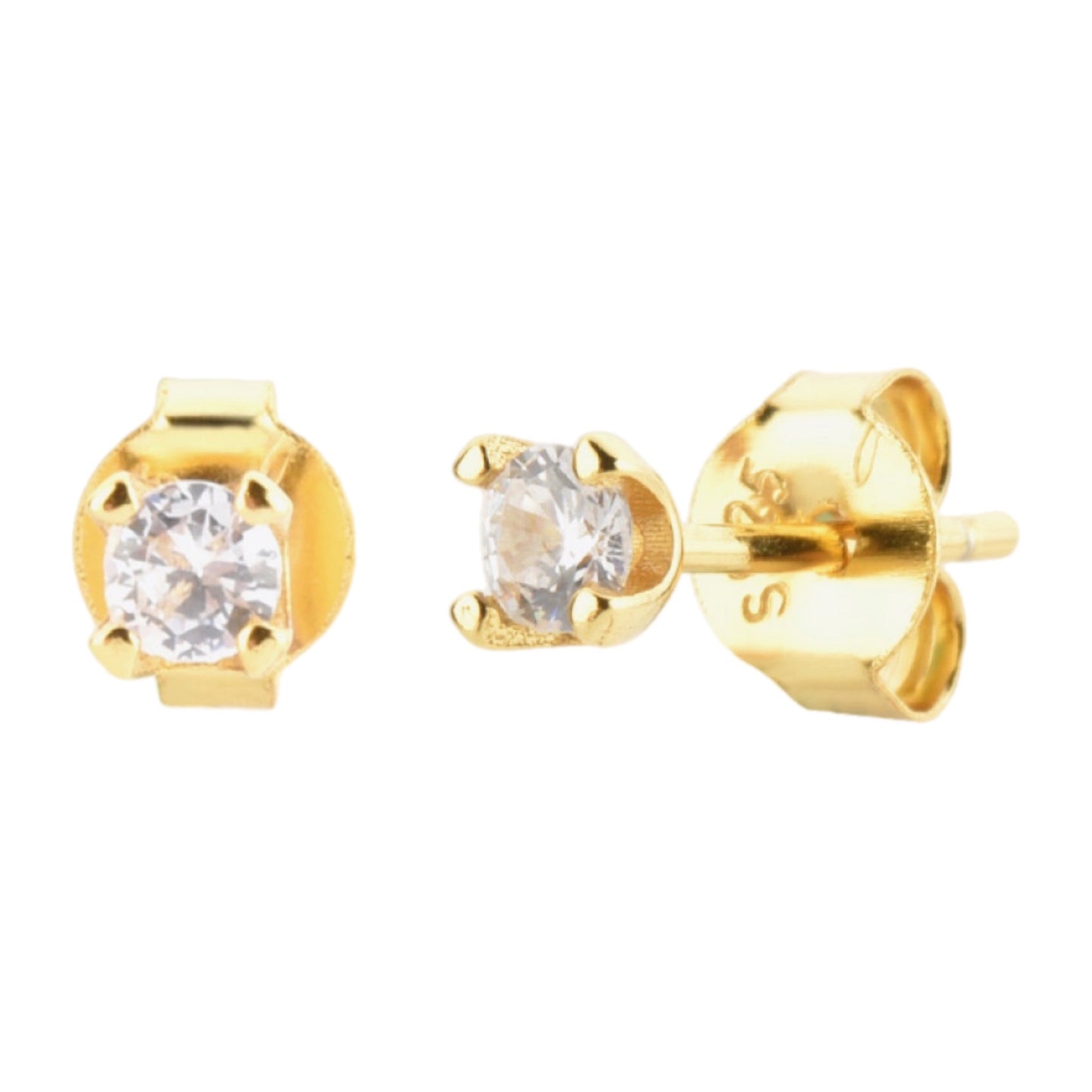 CZ Sterling Silver Stud Earrings