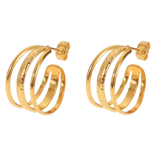 Triple C-Hoop Earrings