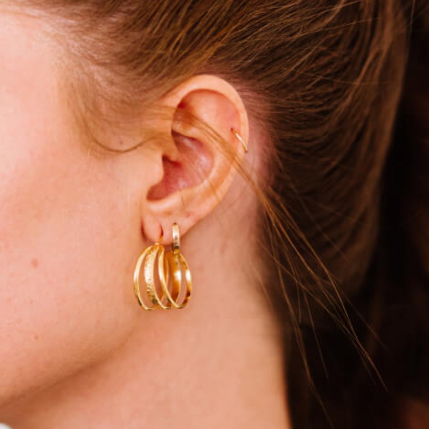 Triple C-Hoop Earrings