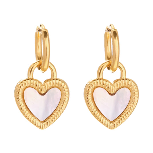 Shell Heart Earrings