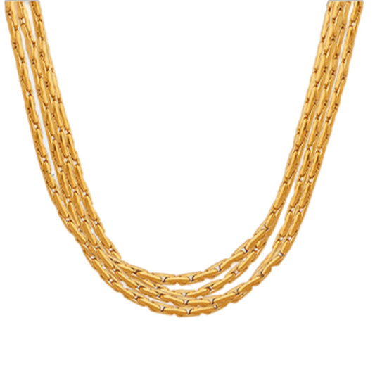 Gold Layered Steel Necklace