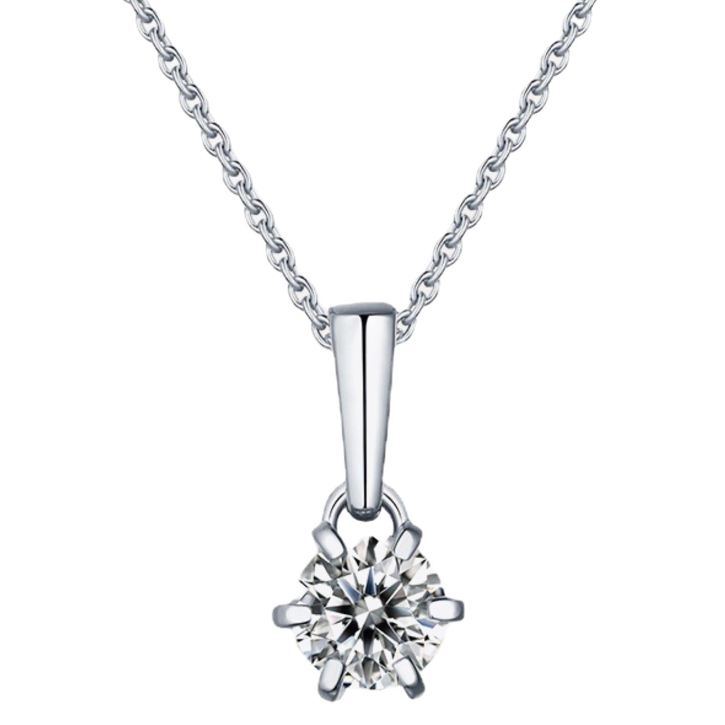 2 Carat Moissanite Charm Necklace