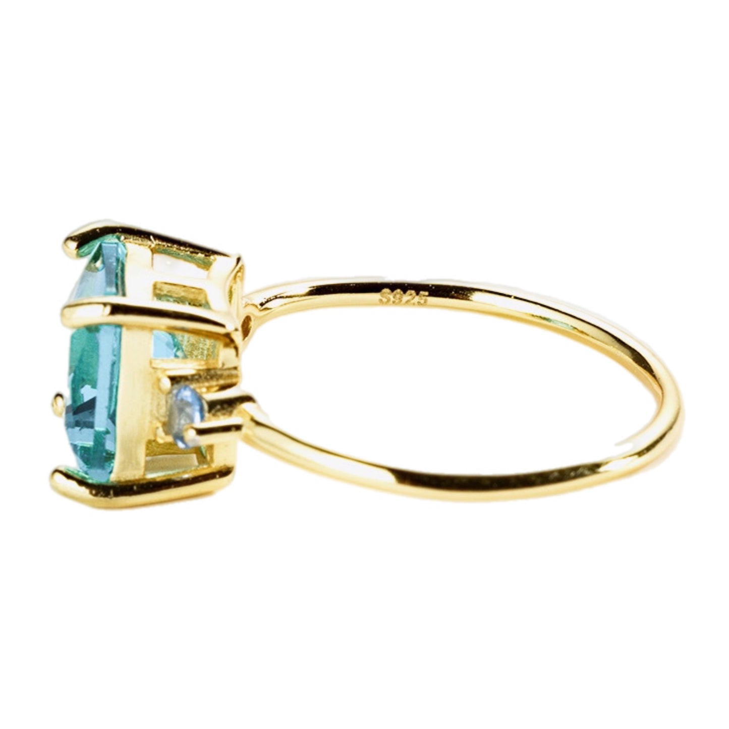 Blue Topaz Gold Ring