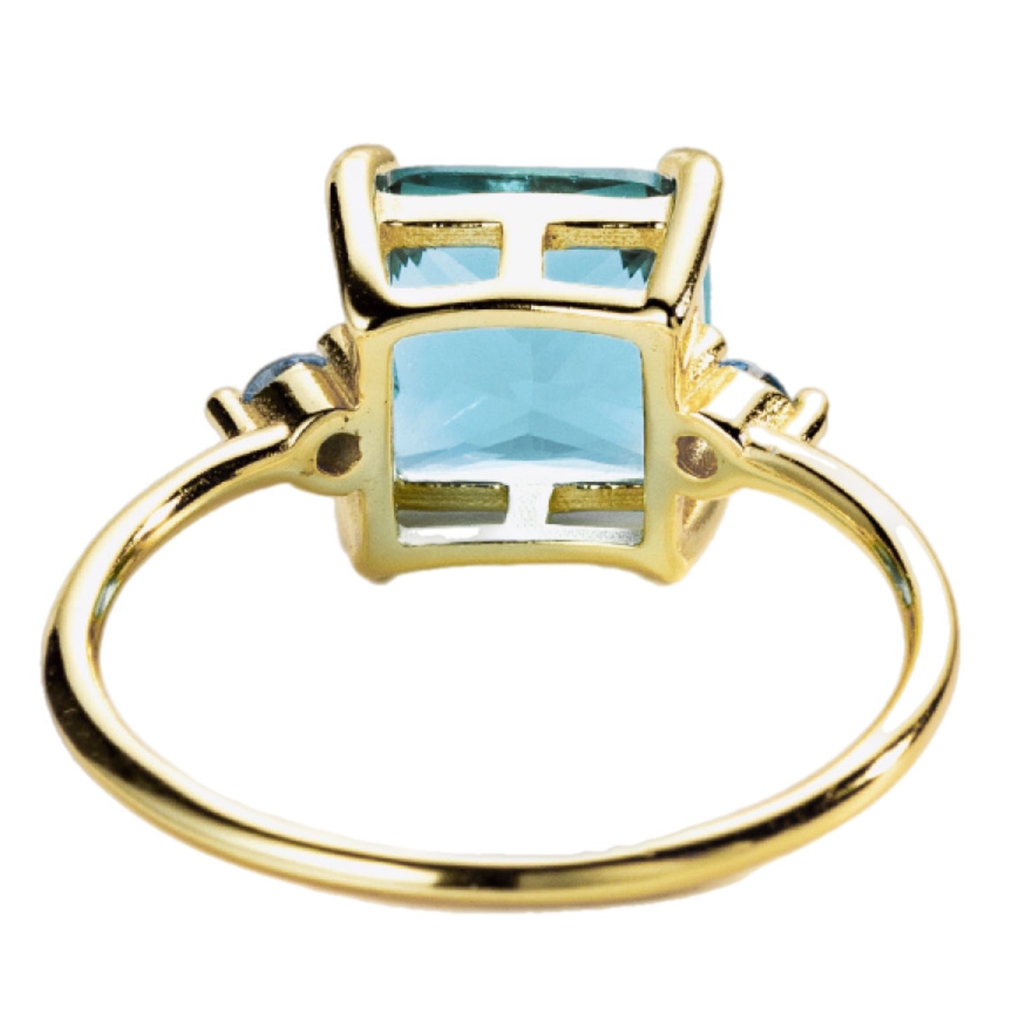 Blue Topaz Gold Ring