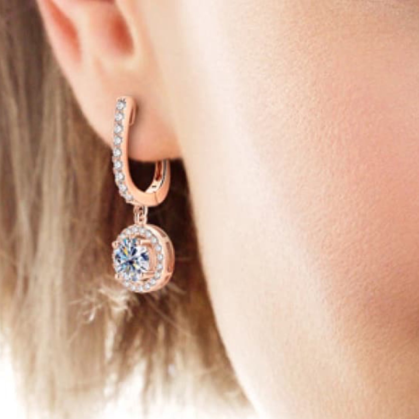 2 Carat Moissanite Drop Earrings