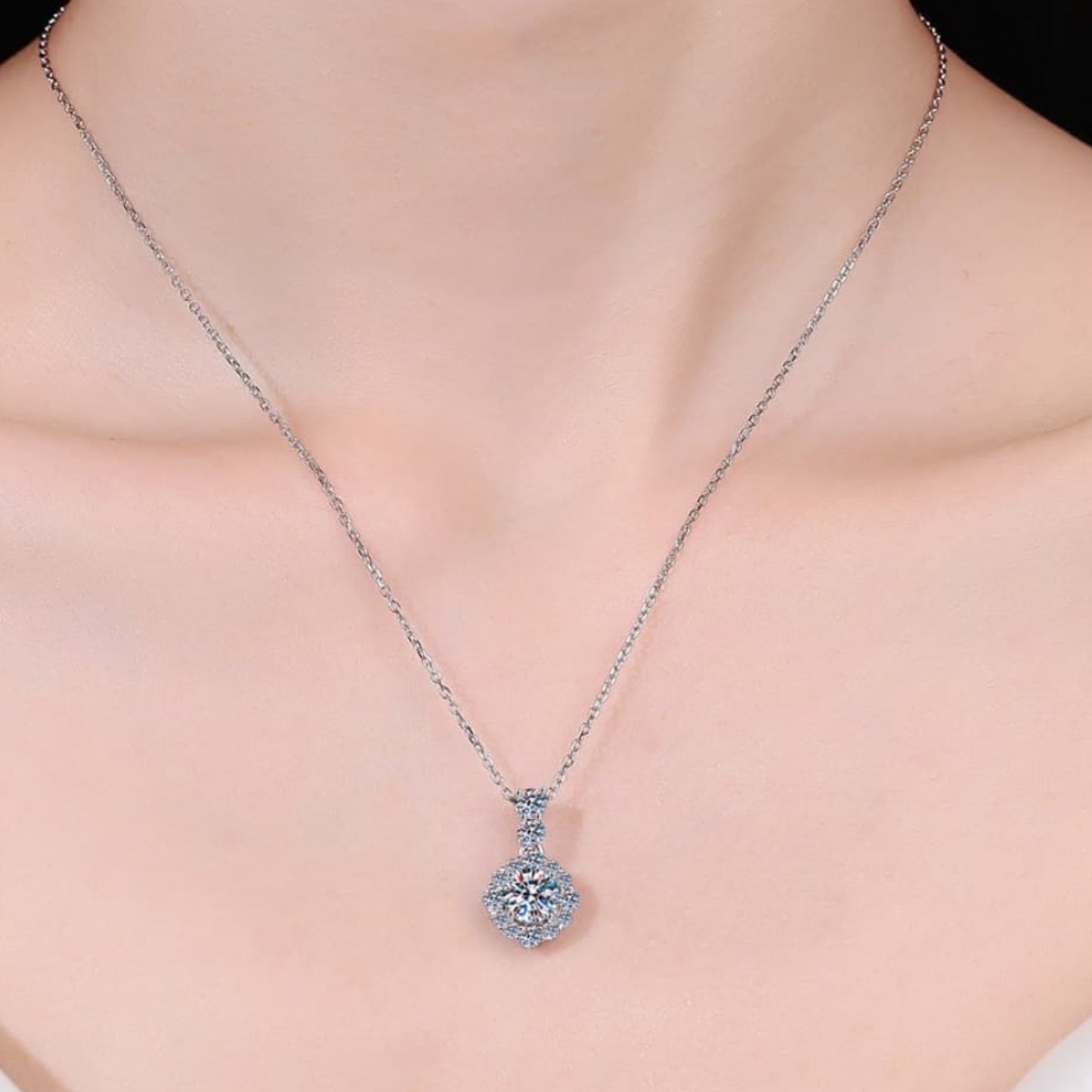 1 Carat Moissanite Necklace