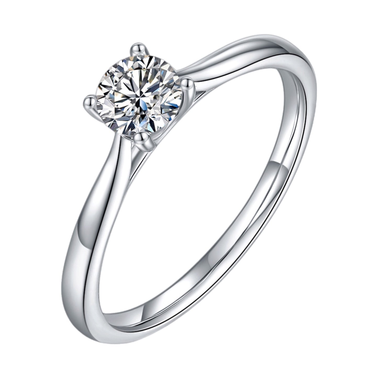 Moissanite Sterling Silver Ring