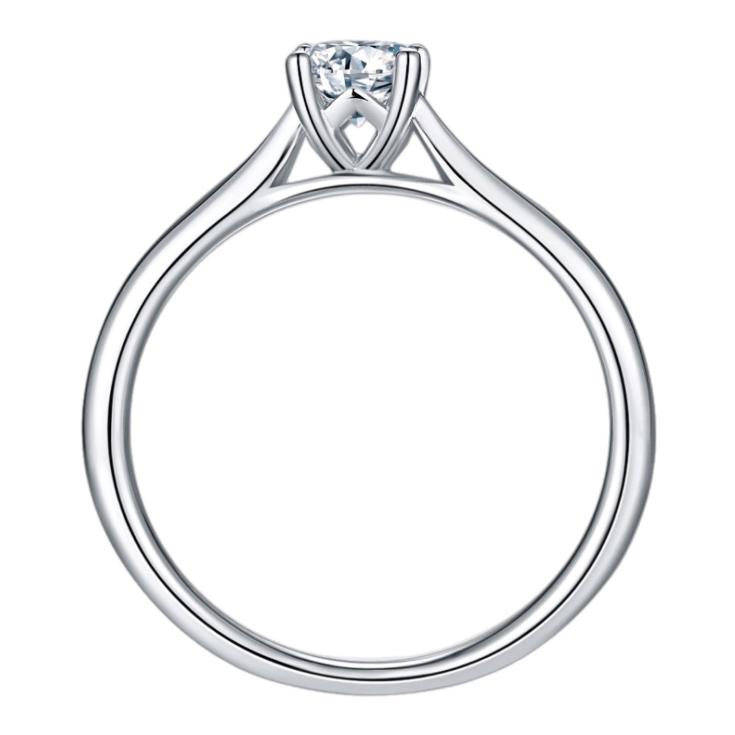 Moissanite Sterling Silver Ring