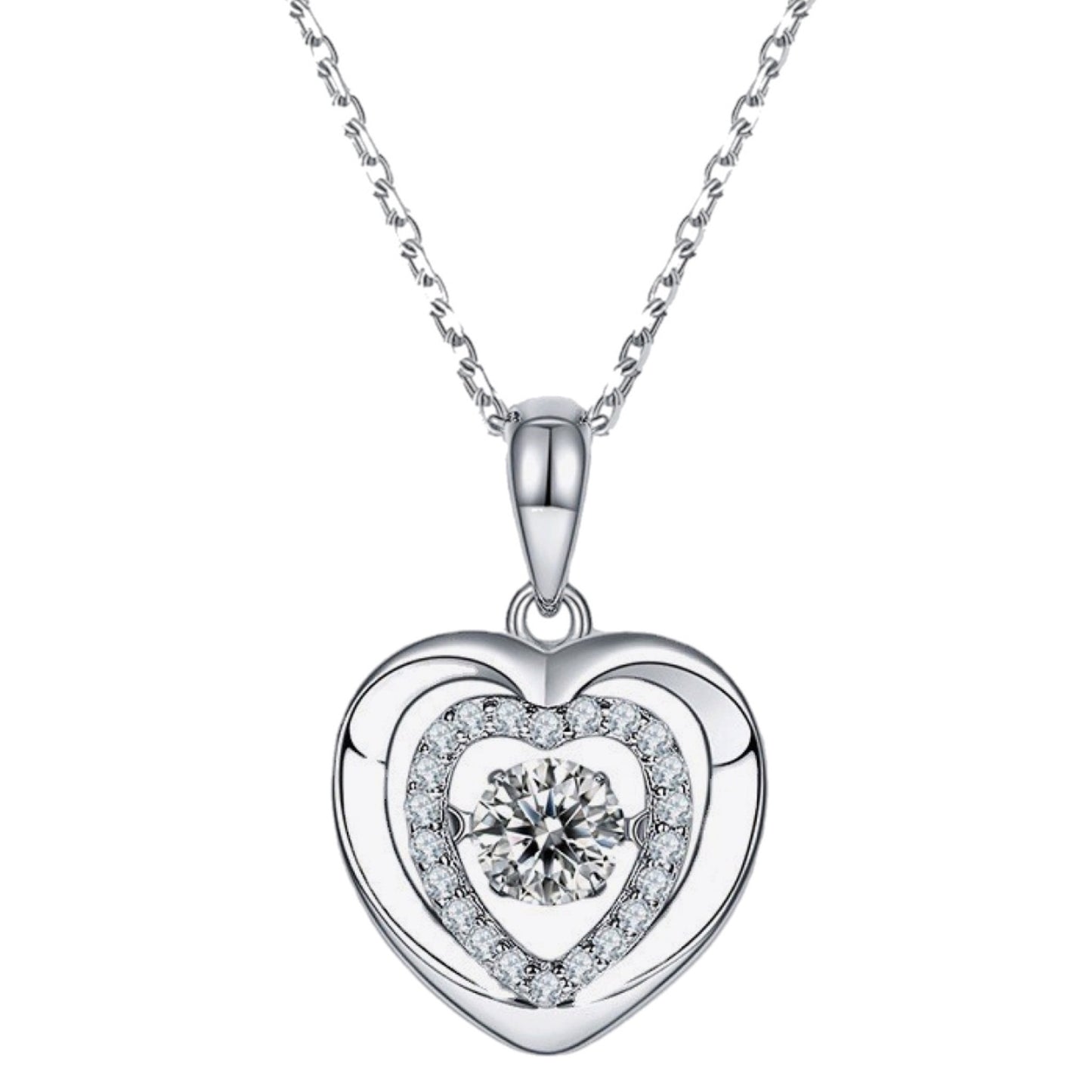 Moissanite Heart Necklace