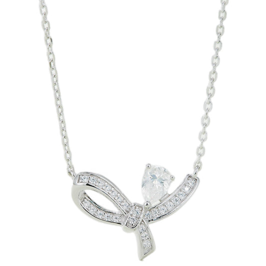 Moissanite Bow Necklace