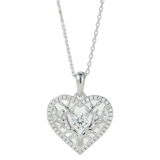 Moissanite Heart Charm Necklace