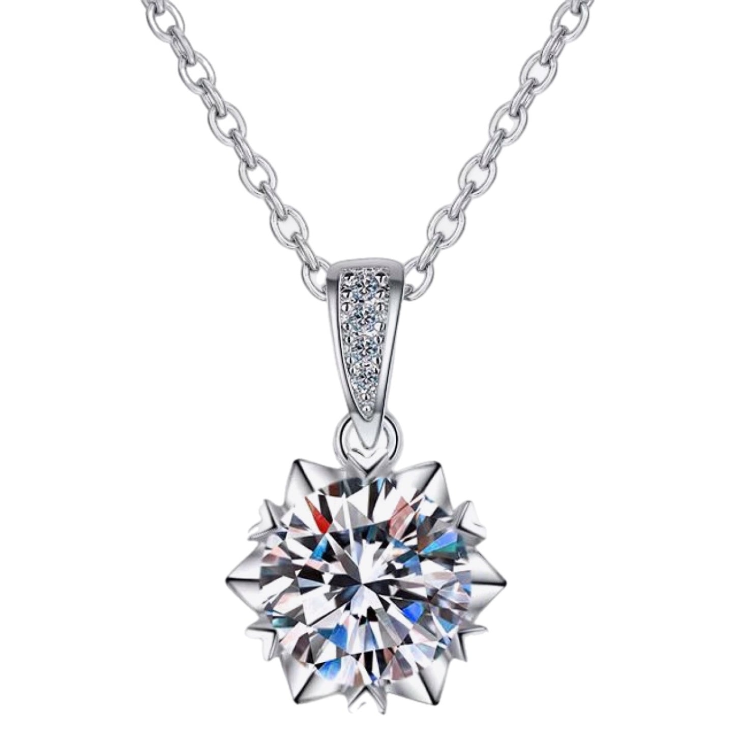 Starlight Sparkle 2 Carat Moissanite Pendant Necklace