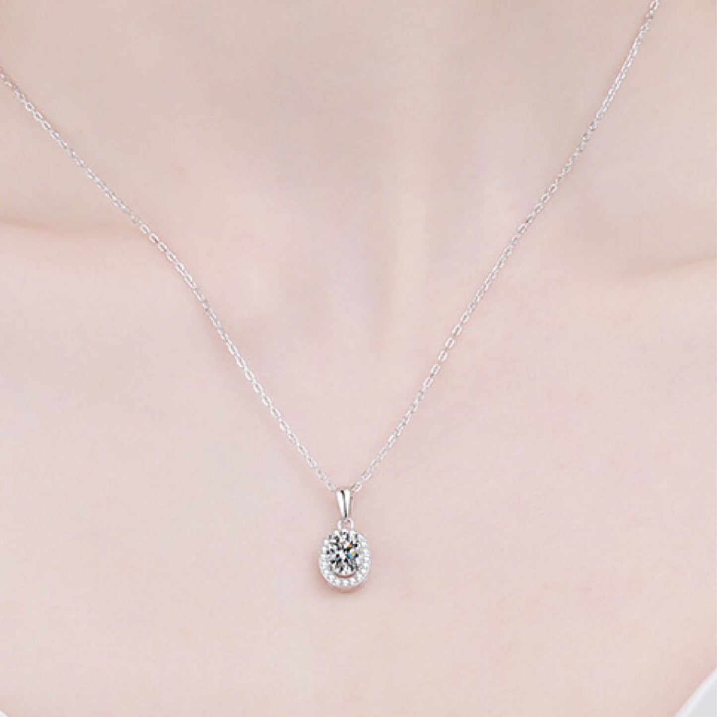 1 Carat Moissanite Necklace