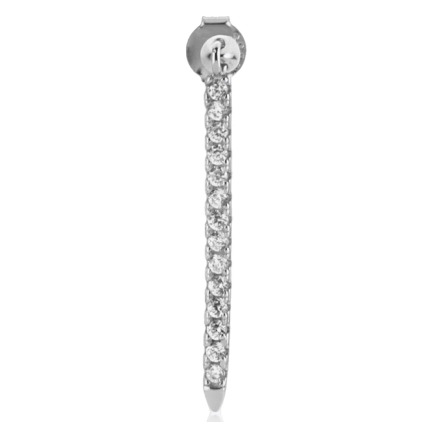 CZ Sterling Silver Single Earring