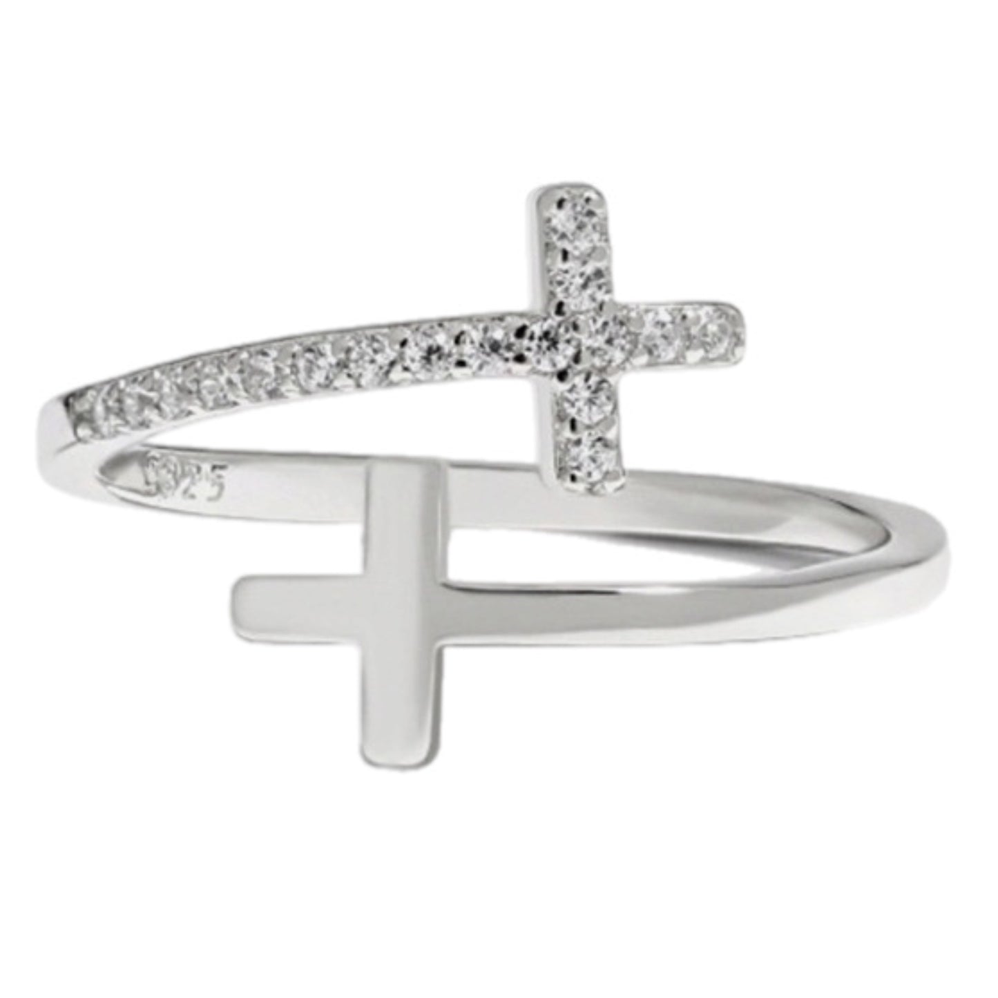 CZ  Double Cross Ring