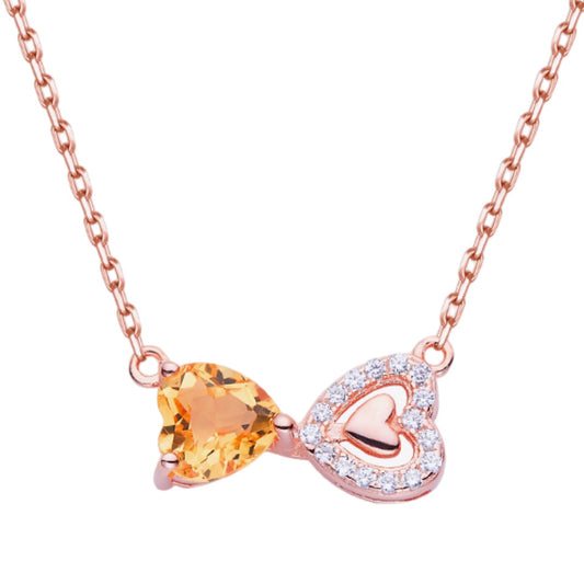 Citrine Heart Necklace