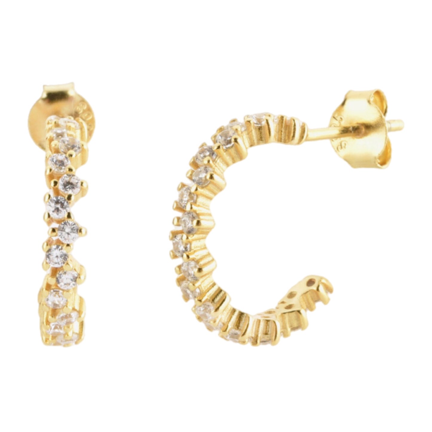 CZ C-Hoop Earrings