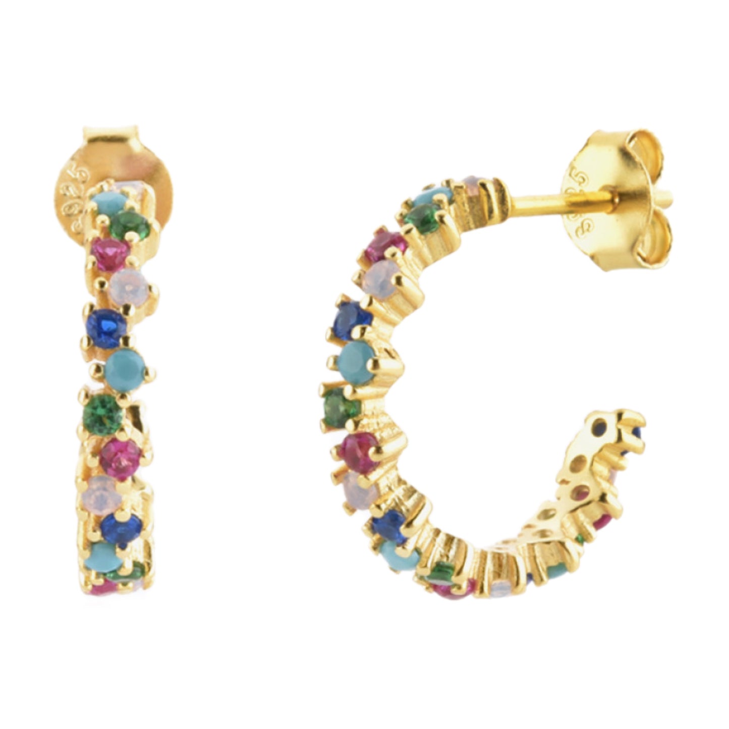 CZ C-Hoop Earrings