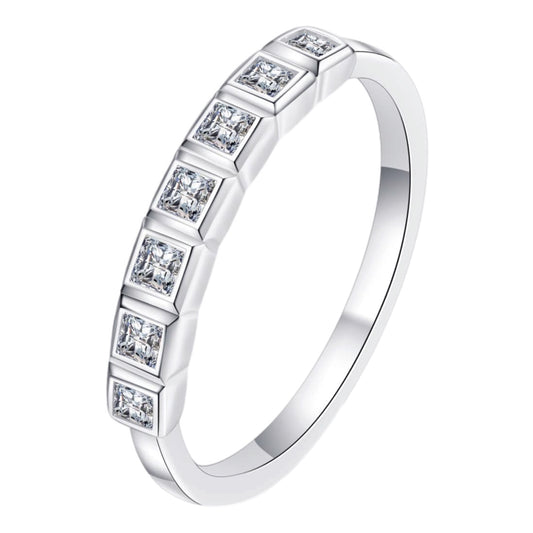 Moissanite Half-Eternity Ring